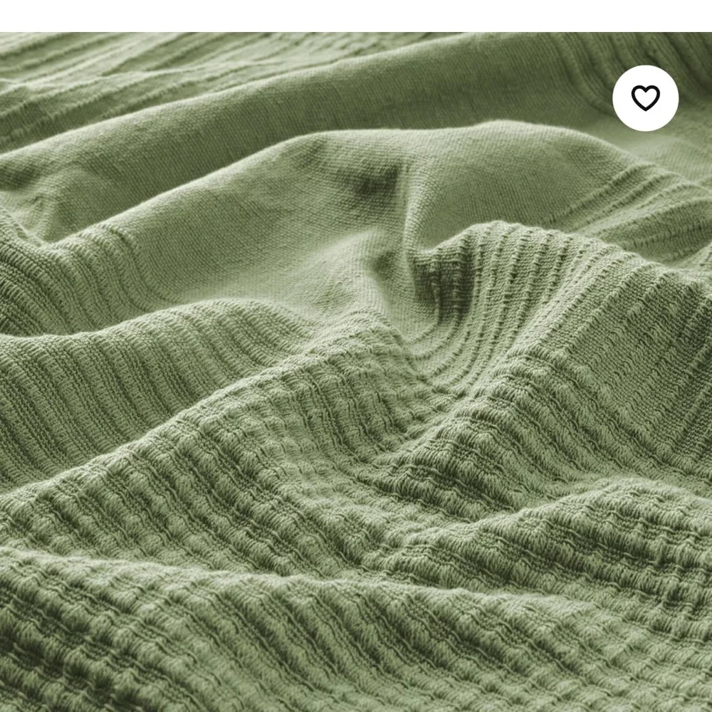 IKEA Sage Green Waffle Knit Throw